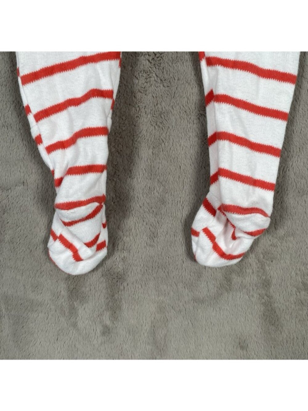 Pottery Barn Kids 100% Organic Cotton Baby Footie Pajama 3-6M Love Bug Striped - Picture 9 of 11